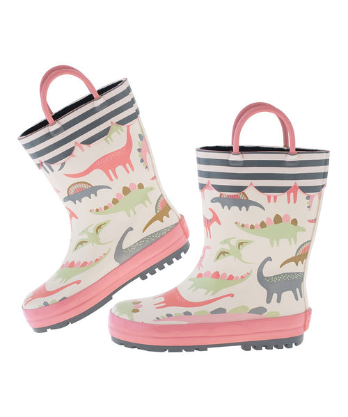Stephen Joseph Pink Dino Kids' Rain Boots