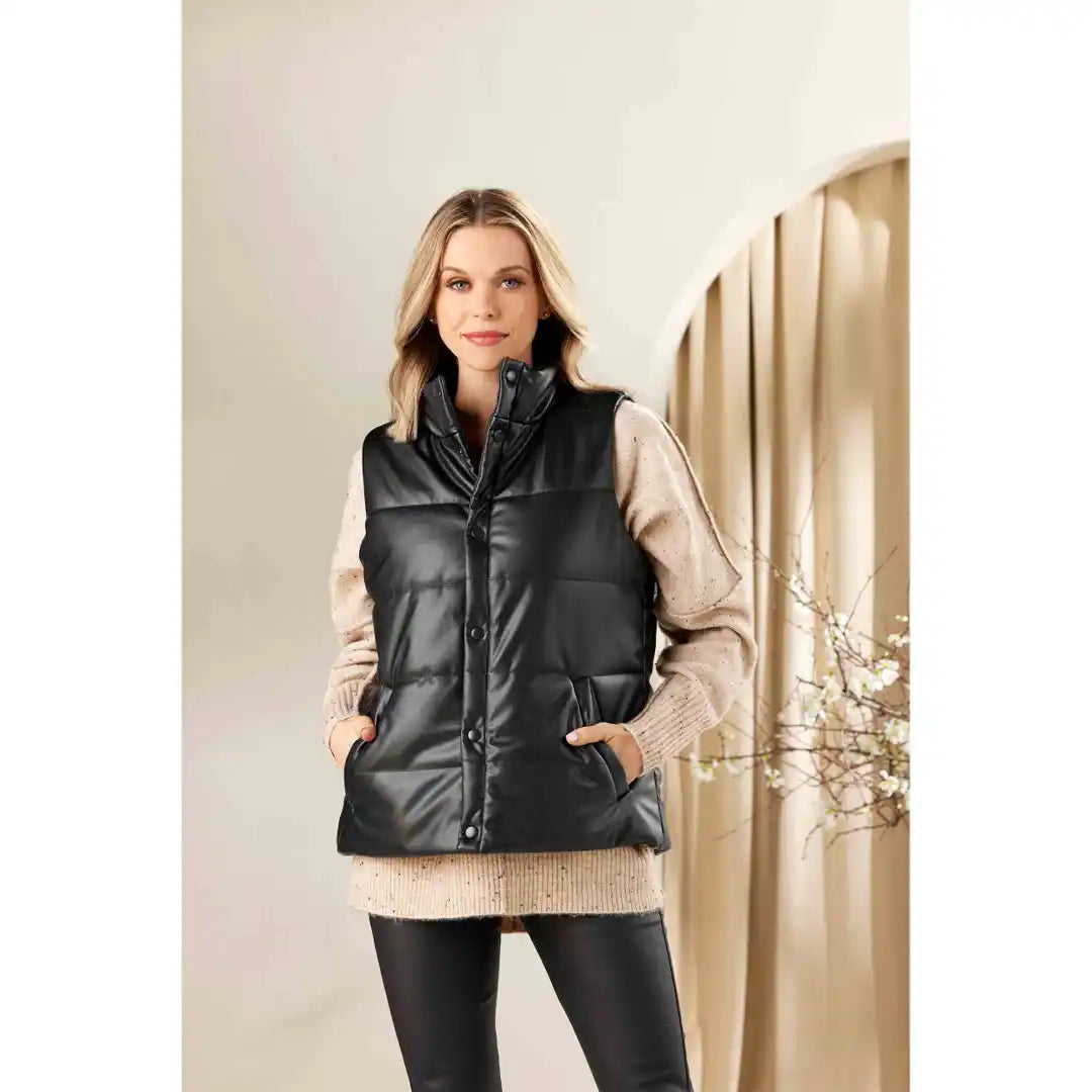 Mud Pie Boyd Faux Leather Vest – Genevieve Bond Gifts