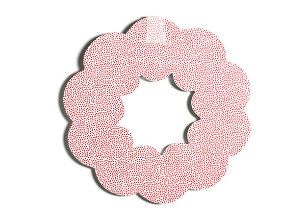 Red Small Dot Big Wooden Wreath
