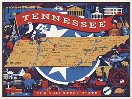 True South Puzzle TENNESSEE VOLUNTEER STATE