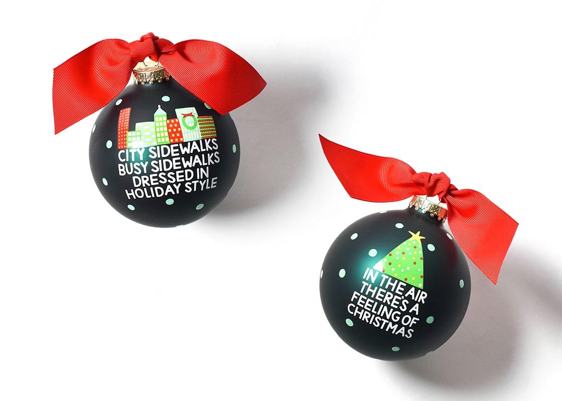 Coton Colors - CITY SIDEWALKS, BUSY SIDEWALKS Glass Ornament - SALE   Genevieve Bond Gifts