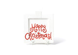 Coton Colors White Dot HAPPY CHRISTMAS platter 13'