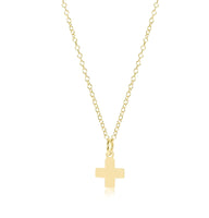 E Newton 16" Gold Cross Charm Necklace