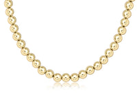 E Newton 15" Classic Choker Necklace - 7mm Gold Bead