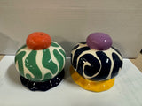 Coton Colors RETIRED Salt & Pepper Set ZEBRA RUFFLE