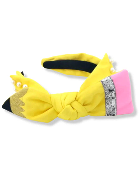 Child Size Pencil Side Bow Headband