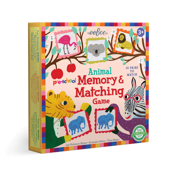 Eeboo Pre-School Animal Memory & Matching Game