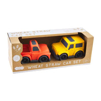 Mud Pie Wheat Straw Toy Car Set