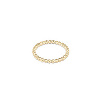 E Newton Classic Gold 2mm Bead Ring