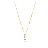 E Newton 16" Gold Bead Necklace - Initial Charm