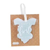 Mud Pie Baby's First Christmas Blue Ornament