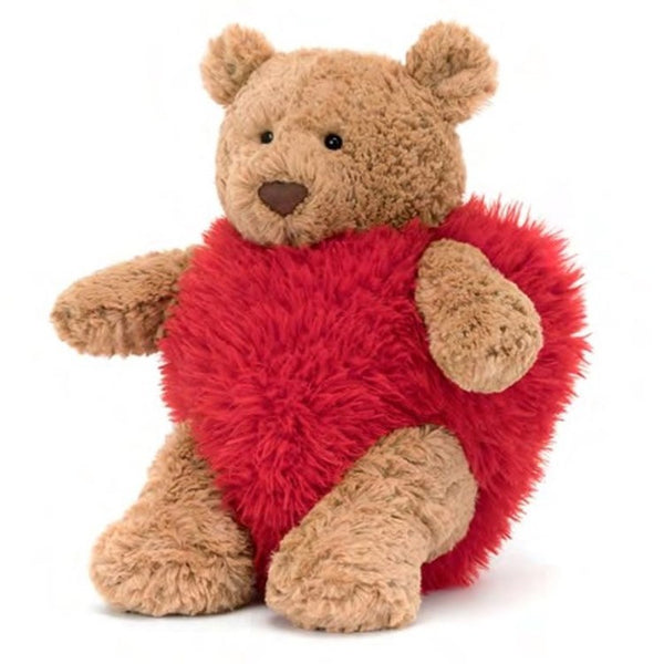 JellyCat Bartholomew Bear HEARTTHROB