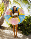 FUNBOY Mermaid Pink Shells Inflatable Tube Float