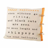 Mud Pie Orange Halloween Poem Throw Pillow