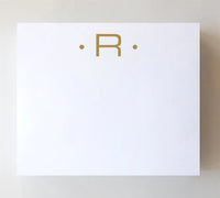 Black Ink Luxe Notepad - Gold Initials