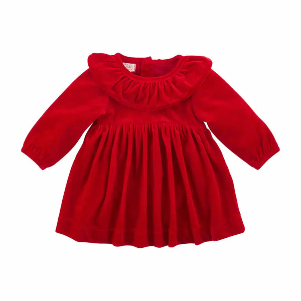 Mud Pie Girl's Red Velvet Toddler Dress