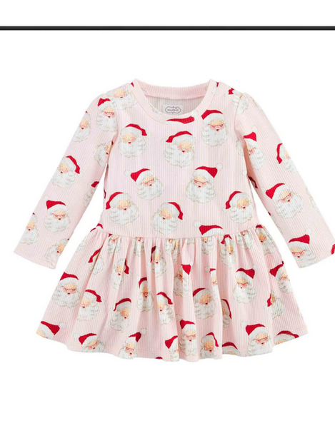 Mud Pie Pink Vintage Santa Dress Small (12-18M) Mud Pie Pink Vintage Santa Dress Small (12-18M)