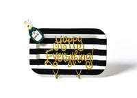 Black Stripe Happy Everything!™ Mini Rectangle Platter with Champagne Mini Attachment