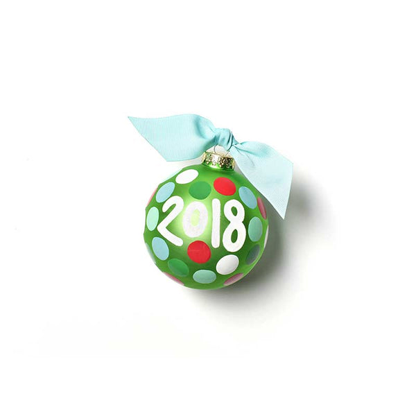 Coton Colors RETIRED Glass Ball Ornament 2018 ~ SALE!