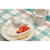 Infant Plate & Cup Set Bunny White