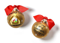Coton Colors RETIRED Glass Ball Ornament OH COME ALL YE FAITHFUL ~ SALE!