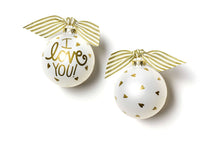 Coton Colors Glass Ball Ornament I LOVE YOU ~ SALE!