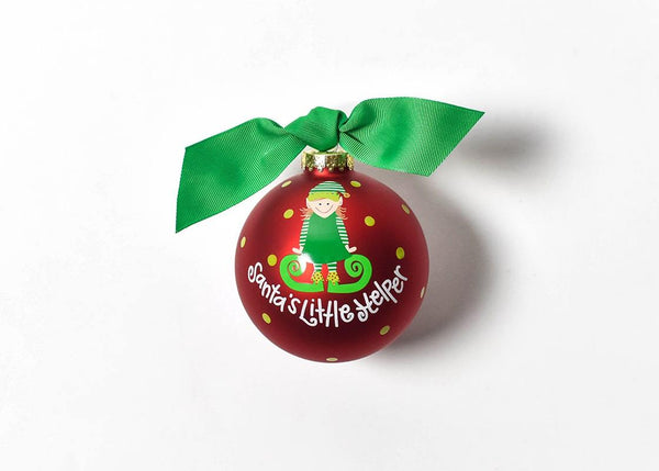 Coton Colors RETIRED Glass Ornament SANTA'S LITTLE HELPER GIRL ~ SALE!