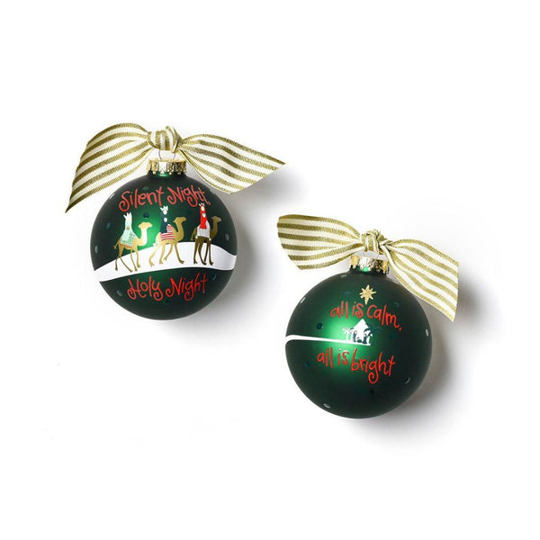 Coton Colors RETIRED Glass Ball Ornament SILENT NIGHT ~ SALE!