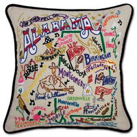 Catstudio STATE Hand-Embroidered Pillow ALABAMA