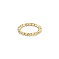 E Newton Classic Gold 3mm Bead Ring