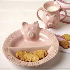 Casafina RETIRED Infant Dish Set PIG ~ SALE!