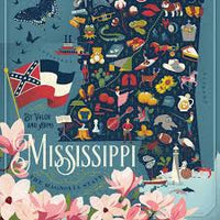 True South Puzzle MISSISSIPPI State Map