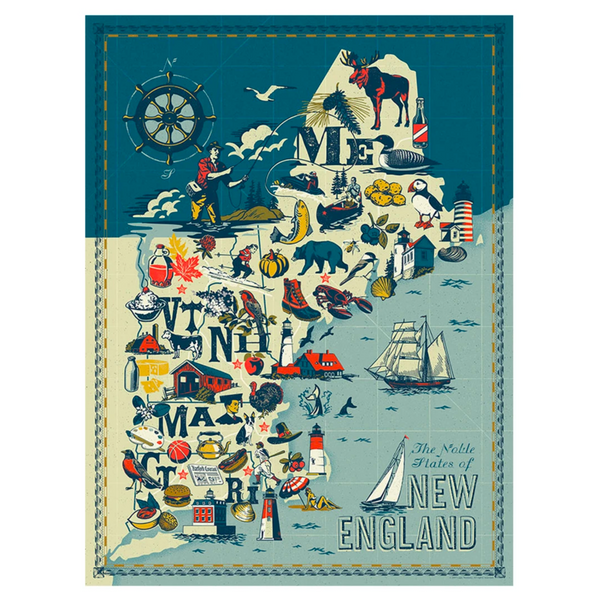 True South Puzzle New England STATES