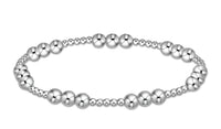 E Newton Extends - Classic Joy Pattern Bead Bracelet - Sterling Silver