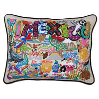 Catstudio Mexico Hand-Embroidered Pillow