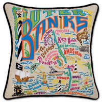 Catstudio Outer Banks Hand-Embroidered Pillow