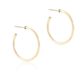 E Newton Classic Gold Smooth Post Hoop Earrings