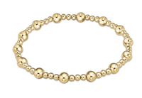 E Newton Classic SERENITY Pattern Gold Bead Bracelet