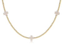 E Newton 15" Signature Cross Choker Necklace