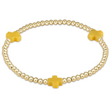 E Newton 3mm Signature Cross Bracelet