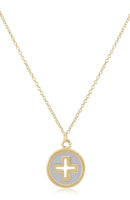 E Newton 16" Signature Gold Disc Necklace