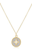 E Newton 16" Signature Gold Disc Necklace